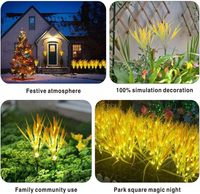 Fée Solaire Fleur Lumière Paysage Solaire Balancement Lumières Piquet Patio Pelouse Cour Voie Extérieure Décorative Solaire Led Blé Lumière