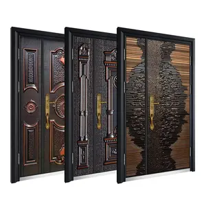 Luxury New Modern Metal Other Front Entry Doors Cheap Steel Exterior Security Door For Houses