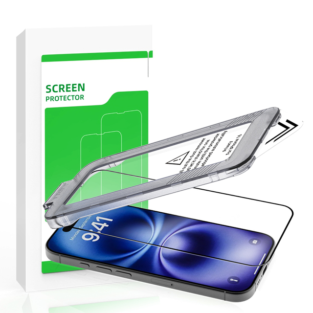 Premium Dust-Free Installation High Definition Privacy Tempered Glass for iPhone 16 15 14 13 12 Pro Max Protector 2 Pack
