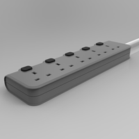 Prise de câble d'extension britannique 5WAY UK Type OEM prix d'usine multiprise avec interrupteurs individuels