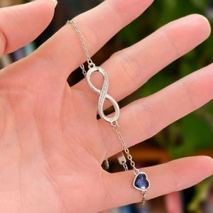 Heart-Shaped Crystal <b>Infinity</b> Figure 8 <b>Bracelet</b> Women Micro-inlaid Zircon Adjustable <b>Bracelet</b> Shaped <b>Infinity</b> Women's Jewelry - Product Image 4