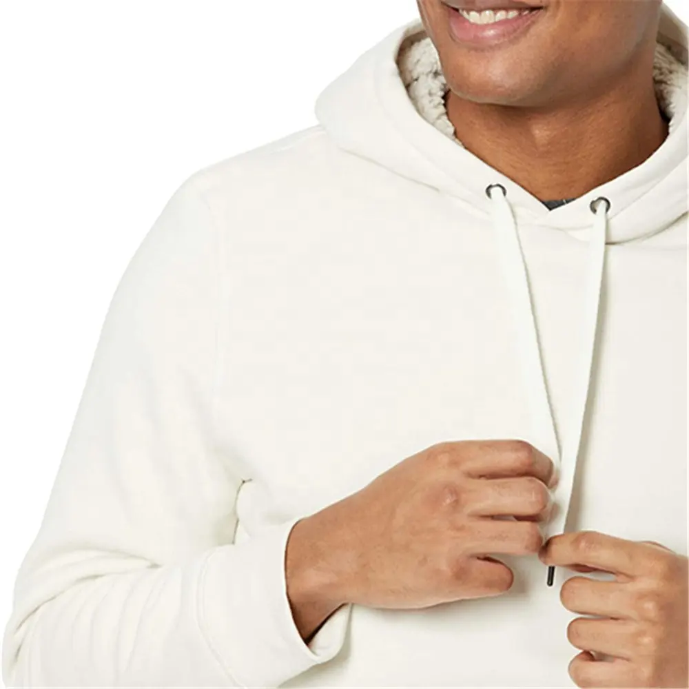 Custom Amazon Hot Men's Plus-size plain blank pullovers Sports fitness fashion casual hoodie for men