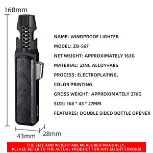Briquet gonflable coupe-vent Jobon ZB567, nouveau, pour l'extérieur, moxibustion, cigarette, carburant au <span class=keywords><strong>butane</strong></span>, charge directe, cadeau d'affaires, vente en gros - Product Image 5