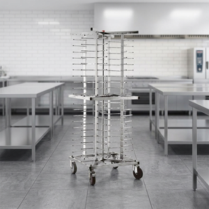 Chariot de ramassage de vaisselle commercial en acier inoxydable, chariot mobile pour assiettes, pour cuisine de restaurant - Product Image 1