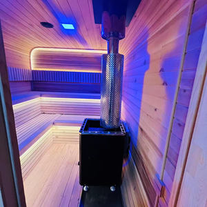 Più persone all'aperto Sauna cedro rosso legno cabina di legno Sauna e vapore secco a infrarossi Sauna casa per la vendita con doccia - Product Image 3