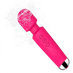Vibrador tipo varita, juguete sexual para adultos, estimulación del clítoris/punto G, 8 velocidades/20 patrones, totalmente impermeable, 1 pila D, 6 onzas (rosa) - Product Image 1