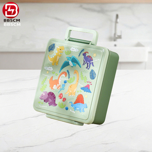 Boîte <span class=keywords><strong>à</strong></span> lunch isotherme avec compartiments, double bouteille d'eau, en plastique, compatible micro-ondes, pour collations, sandwichs <span class=keywords><strong>et</strong></span> repas - Product Image 5