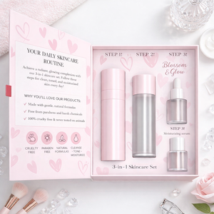 Caja de Empaque Cosmético de Lujo Personalizada, Caja Rígida en Forma de Libro con Inserto para Productos de Belleza, Logotipo Personalizado, Directo de Fábrica - Product Image 1