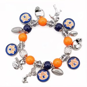 Bracelets à breloques personnalisables de style HBCU avec logos de l'Université d'Alabama, de l'Université du Sud de l'Alabama et de l'Université d'<span class=keywords><strong>Auburn</strong></span> - Product Image 5