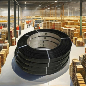 Chất lượng cao 19mm thép cường lực đóng đai băng màu xanh đen sơn đóng gói thủ công ứng dụng sản phẩm thép carbon mới - Product Image 4