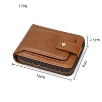 Dompet Pria Kulit Asli Berkualitas Tinggi, Minimalis, Kasual, Mewah, Vintage, untuk Kartu Kredit dan Kartu Bisnis