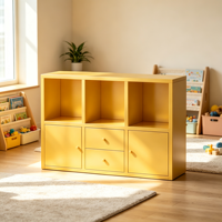 Armoire modulaire en grille métallique ; Unité de rangement en cubes d'acier coloré ; Meuble de présentation pour salon