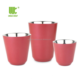 Nuevo diseño Coffee To Go Espresso <span class=keywords><strong>Pixie</strong></span> Apilable Kids Cup Taza de acero inoxidable para té de doble pared - Product Image 1