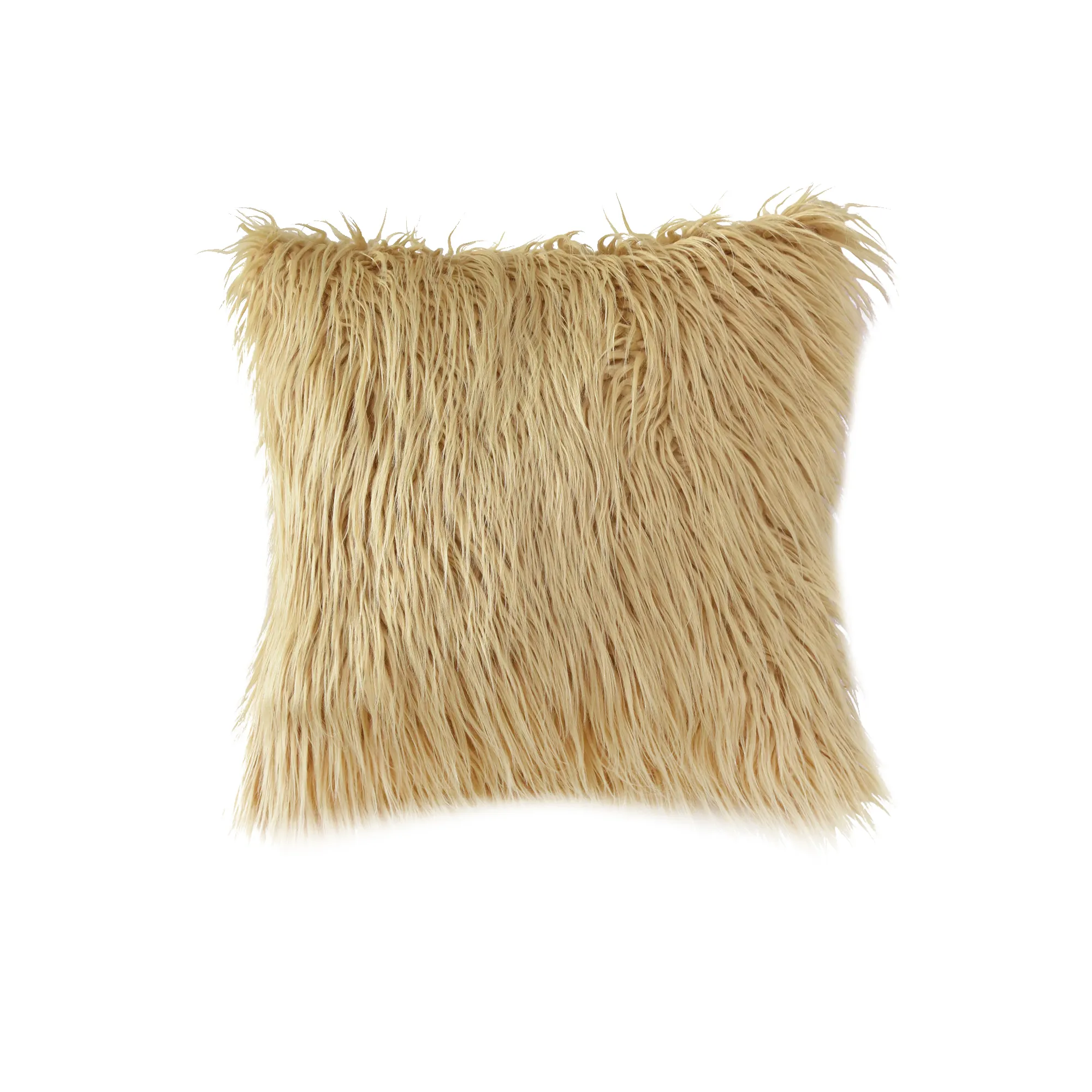 Luxury wholesale Long fur faux sheepskin throw pillow covers Fur cushion case fluffy pillows