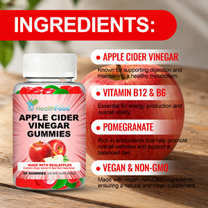 Factory Wholesale Apple Cider Vinegar Gummies It Support Healthy Metabolism and Healthy Weight with Dietary <b>Supplement</b> - Product Image 5