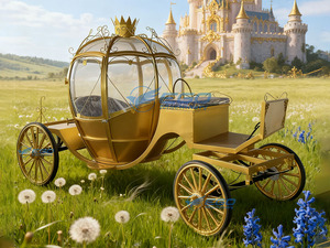 Carruaje de Lujo Dorado 2026 para Navidad, Cómodo Carruaje Europeo de Calabaza para Bodas, Carro Eléctrico Turístico - Product Image 6