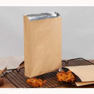 Sac d'emballage en papier enduit anti-graisse de qualité alimentaire jetable pour sandwichs de poulet de restaurant BBQ, idéal pour la vente à emporter - Product Image 3