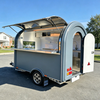 Camión de Comida Totalmente Equipado, Puesto de Comida Móvil, Remolque de Comida con Cocina Completa, Camión de Café y Helados
