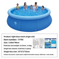 Piscine hors sol robuste en PVC avec structure en bâche et matériau renforcé en maille, directement de l'usine