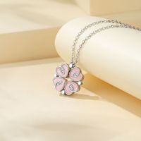 Collier de mode trèfle à quatre feuilles en gros pour femmes, bijoux à porter de deux façons, design touchant, cadeau