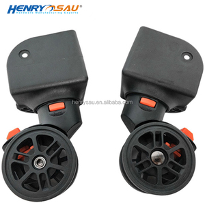 Đen Xoay Nhựa Hành Lý Bánh Xe 50 Mét Có Thể Tháo Rời Xe Đẩy Caster Cho Hành Lý Vali 360 Độ Xoay PVC Bánh Xe Vali - Product Image 3
