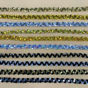 Zsy Diy Naaien Gimp Gouden Vlechtwerk Gevlochten Lovertjes Kant Trimmen Stof Kant Voor Sjaal Kostuum Metallic Kantwerk - Product Image 2