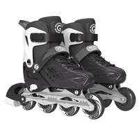 Patins à roulettes en ligne professionnels pour hommes adultes Guipai Shi, à une rangée, huit roues, lumières entièrement clignotantes, taille réglable, en maille PU