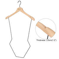LINDON Cintres en bois personnalisés de haute qualité pour maillots de bain, bikinis et tenues de plage, pour présentation