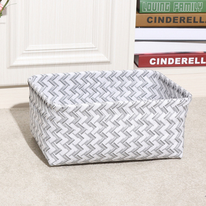 Wicker Storage Box Storage Basket Plastic Wicker Basket Storage Box Woven Factory Directly Supply Pp Material Washable Plastic Qingdao Customer Size