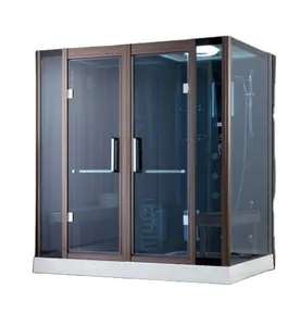 hot sale 5mm safety glass painted backboard framed portable steam shower cabins
