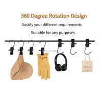 Portable noir blanchisserie crochets suspendus Clips épingles à linge placard cintre organisateur enduit Clip métal cintre