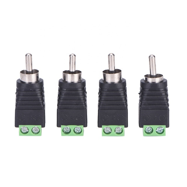 RCA to Terminal Block Connector RCA Terminal Block to Camera CCTV Video Balun RCA Female/Male Jack AV Screw Adapter