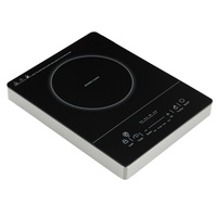 Cuisinière électrique portable à plaque en verre trempé carrée élargie pour usage domestique, camping-car et extérieur, avec brûleur unique pour cuisson de hot pot