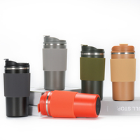 Mug de voyage isotherme en acier inoxydable moderne de 15 oz/700 ml avec couvercle, personnalisable avec logo, en gros, en stock