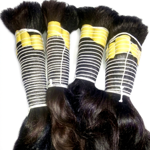 Cabello Humano Virgen Remy Indio 100% Natural Sin Procesar a Granel, 100g, Doble Trama a Máquina, Ondulado Profundo - Product Image 1