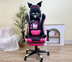 Meilleure chaise de jeu réglable, motif de dessin animé, esports, violet, ergonomique, Sanrio, massage par vibration, chaise de jeu mignonne pour filles - Product Image 5