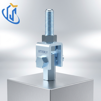 Connecteur de retenue de tuyau en acier au carbone électrogalvanisé à fixation pivotante, tige de 3/8 po pour systèmes de renforcement antisismique de sprinklers incendie