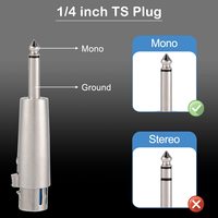 DAJIANG OEM konverter steker konektor XLR, adaptor Mono Audio TS soket Jack 1/4 "6.35mm pria & 3 Pin perempuan XLR