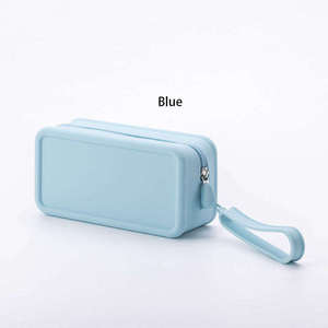 Bolsa de Maquillaje de Silicona con Logotipo Personalizado, Bolsa de Cosméticos Impermeable con Cierre, Bolsa de Viaje para Artículos de Aseo, Organizador para Bolso - Product Image 3