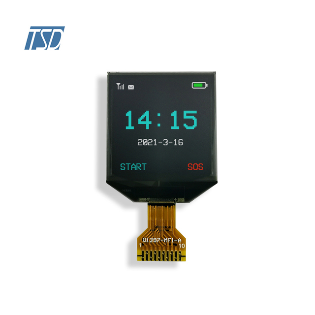 SPI 10 pins SH1107 128*128 1.06 inch monochrome lcd oled display in smart watch