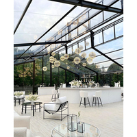 Tente de réception en aluminium translucide TENTCHO, grande tente en verre pour événements en plein air, 20x20, tente de mariage robuste pour événements