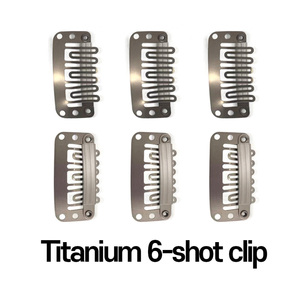 Titanium 6-shot <b>clip</b> Wig Making <b>Clip</b> <b>Snap</b> Comb for Hair Extension Durable Fixing <b>Clip</b> for Hairpiece Production product - Product Image 5