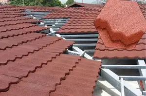 Roof Tiles Building Good Price Material Light Weight Stone Coated Metal Roof Tile For Sale