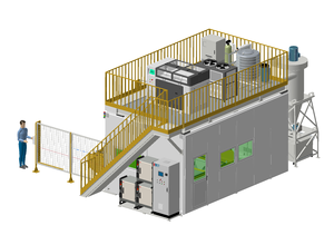 Célula de corte por chorro de agua <span class=keywords><strong>BBET</strong></span>, robot aéreo completamente cerrado con mesa giratoria CNC - Product Image 5