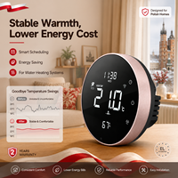 Termostato Digital Tuya Zigbee con Perilla Redonda para Sauna, Termostato WiFi para Calefacción por Suelo Radiante, 16A con Sensor NTC