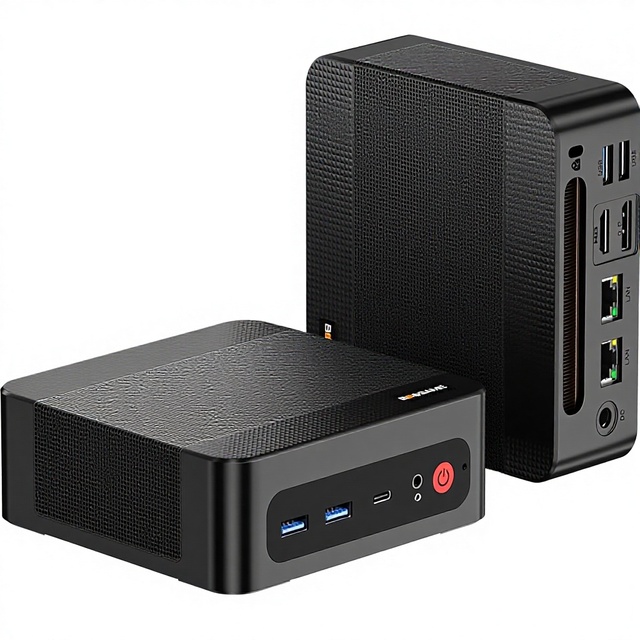 BOSGAME P3 Mini PC AMD Ryzen 7 7840HS 32GB DDR5 1TB PCIe SSD 4K Triple Display Dual RJ45 LAN Wi-Fi 6E/BT5.2 Radeon 780M