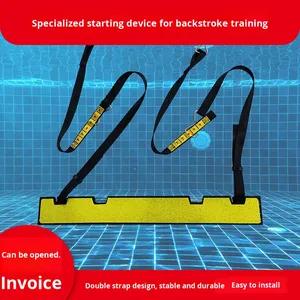 แท่นกระโดดว่ายน้ำแบบ <span class=keywords><strong>Backstroke</strong></span> สำหรับการแข่งขันในสระว่ายน้ำและการฝึกซ้อม  วัสดุ PE/สแตนเลส ดีไซน์สายรัดคู่ - Product Image 4