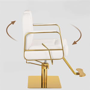 เก้าอี้สปาสำหรับช่างตัดผมเก้าอี้หนังสังเคราะห์ที่วางแขนหมุนได้ปรับความสูงได้ - Product Image 4