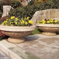 Jardinière d'extérieur de style européen, grande jardinière paysagère en GRC pour la décoration de jardin, garantie directe d'usine