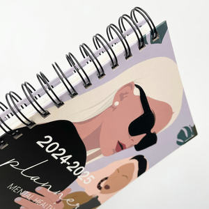 Custom Logo 2024-<strong>2025</strong> A5 Pink Spiral Weekly Monthly Manifestation Goal Diary Journal Planner Agenda <strong>Notebook</strong> - Product Image 4